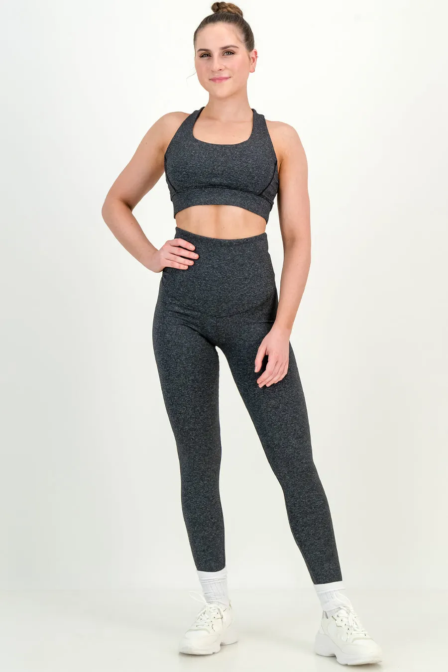 Power VPOP Shape Leggings  - Grey Melange