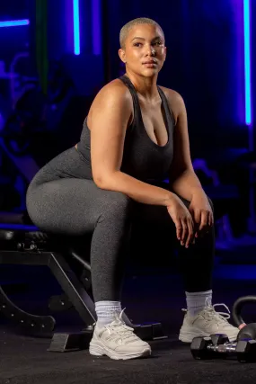 Power VPOP Shape Leggings  - Grey Melange