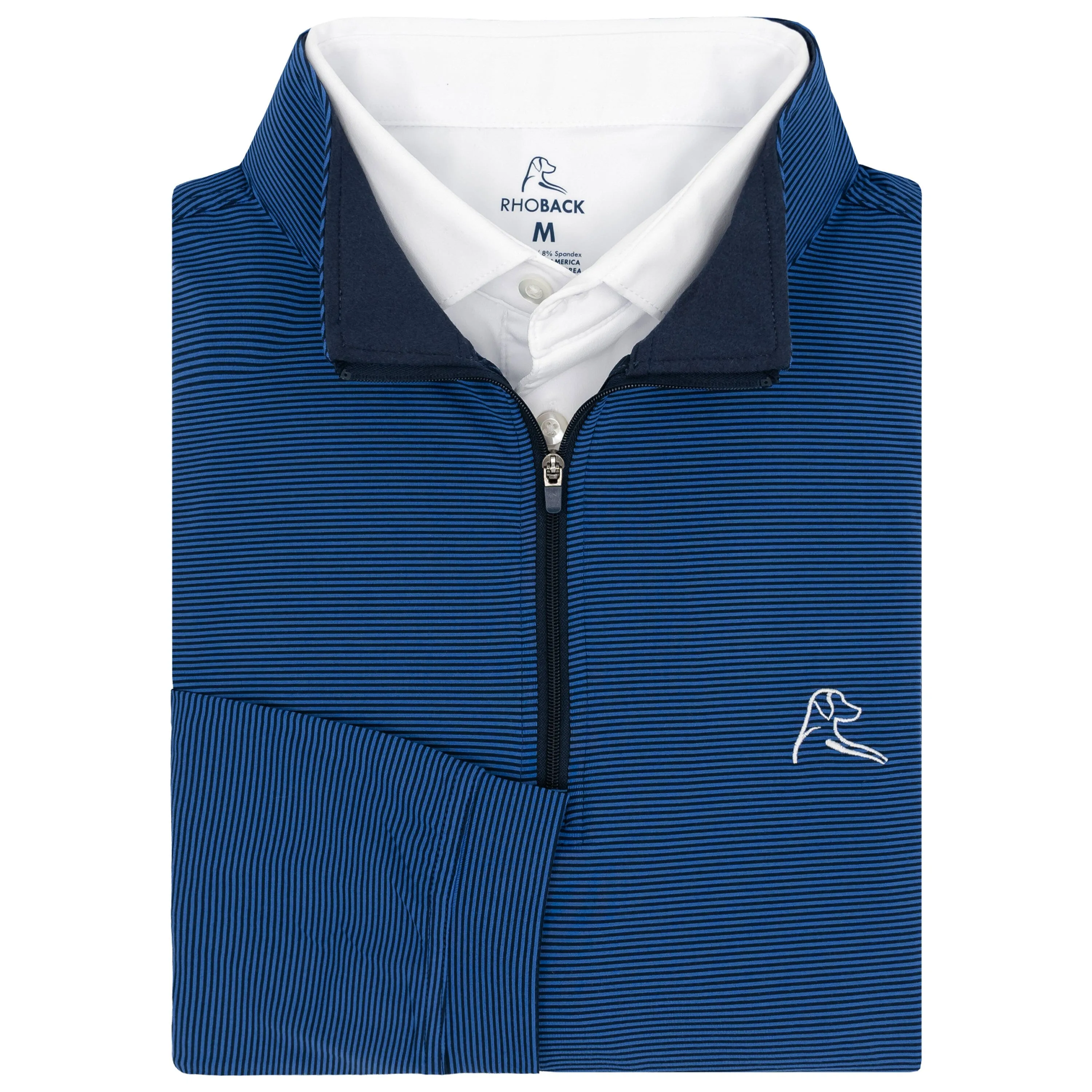 Rec Stripe Performance Q-Zip | The Rec Stripe - Bunker Blue/Fleet Navy
