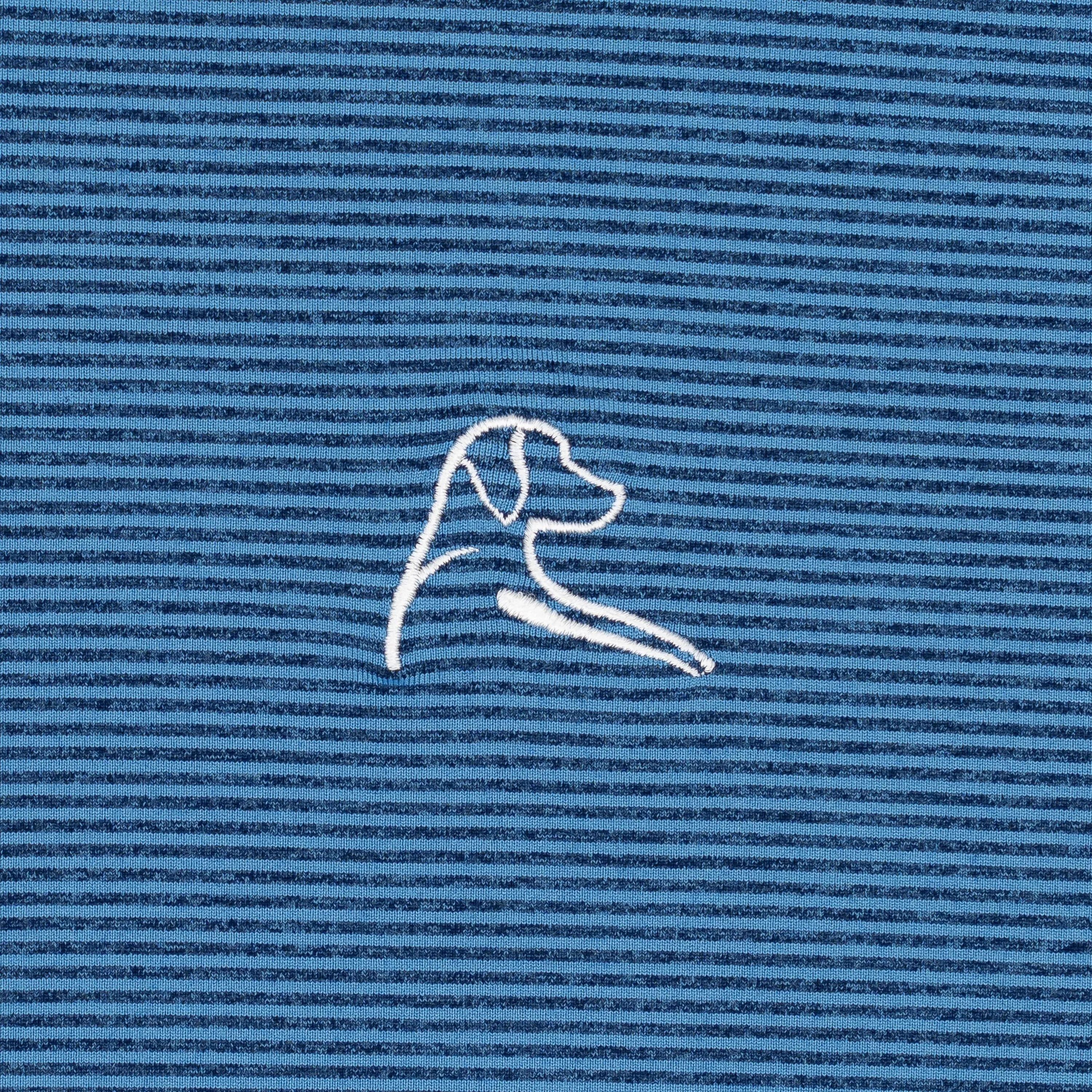 Riva Heather Stripe Performance Q-Zip | The Riva Heather Stripe - Highcountry Blue/Fleet Navy