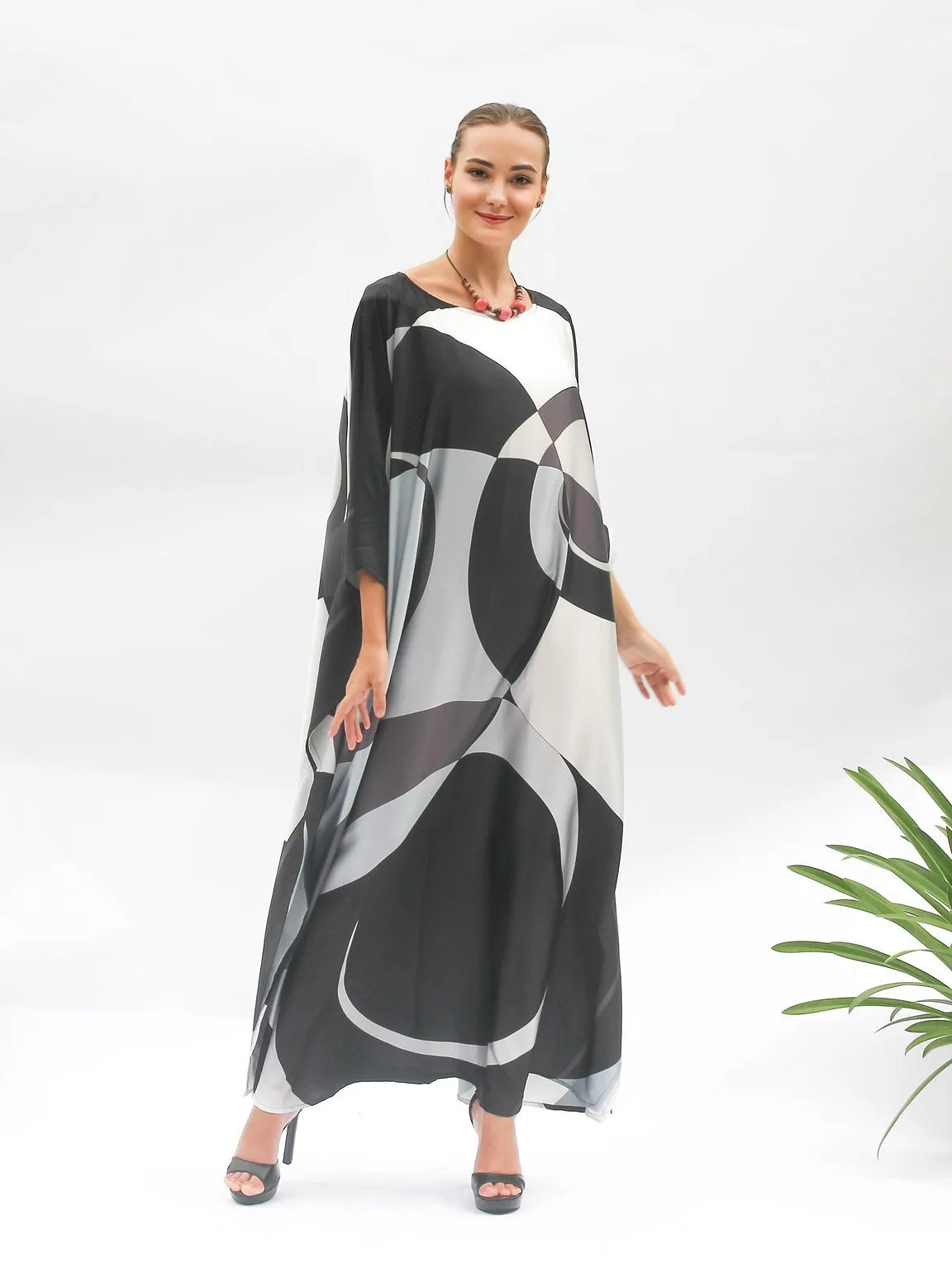 Soft Satin Silk Caftan Dress Women's Luxury Long Kaftan