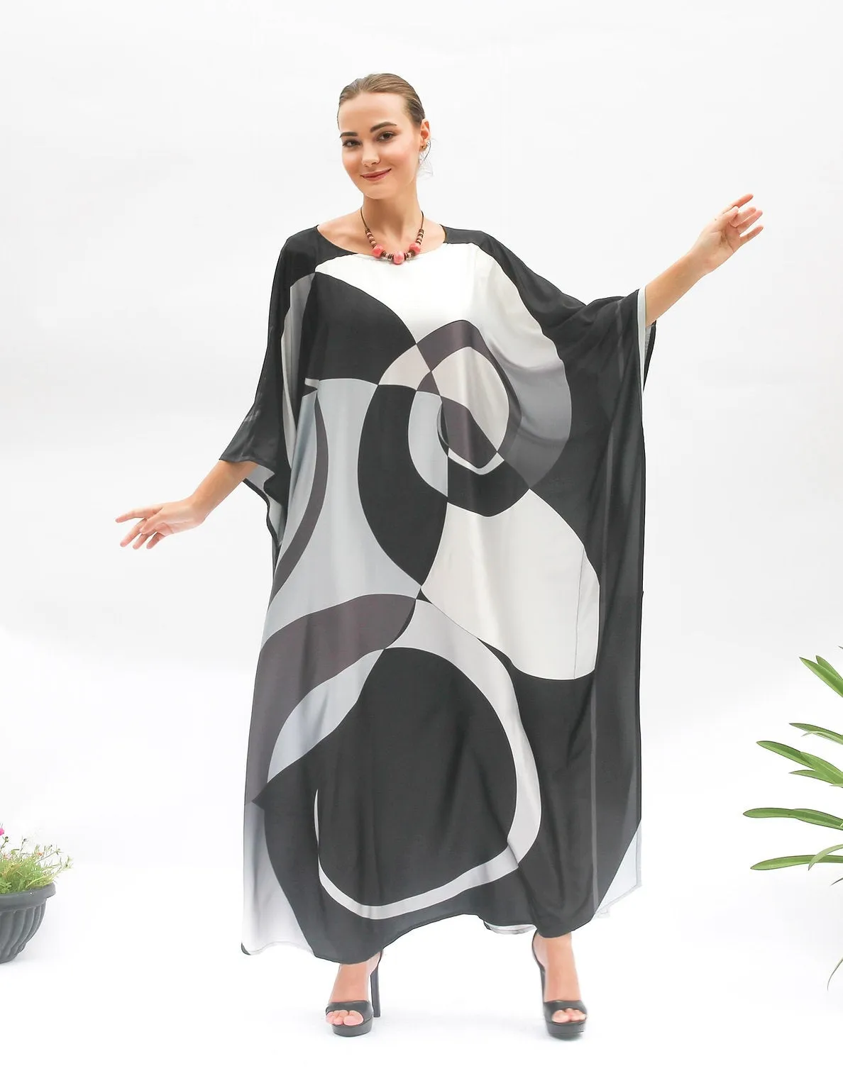 Soft Satin Silk Caftan Dress Women's Luxury Long Kaftan