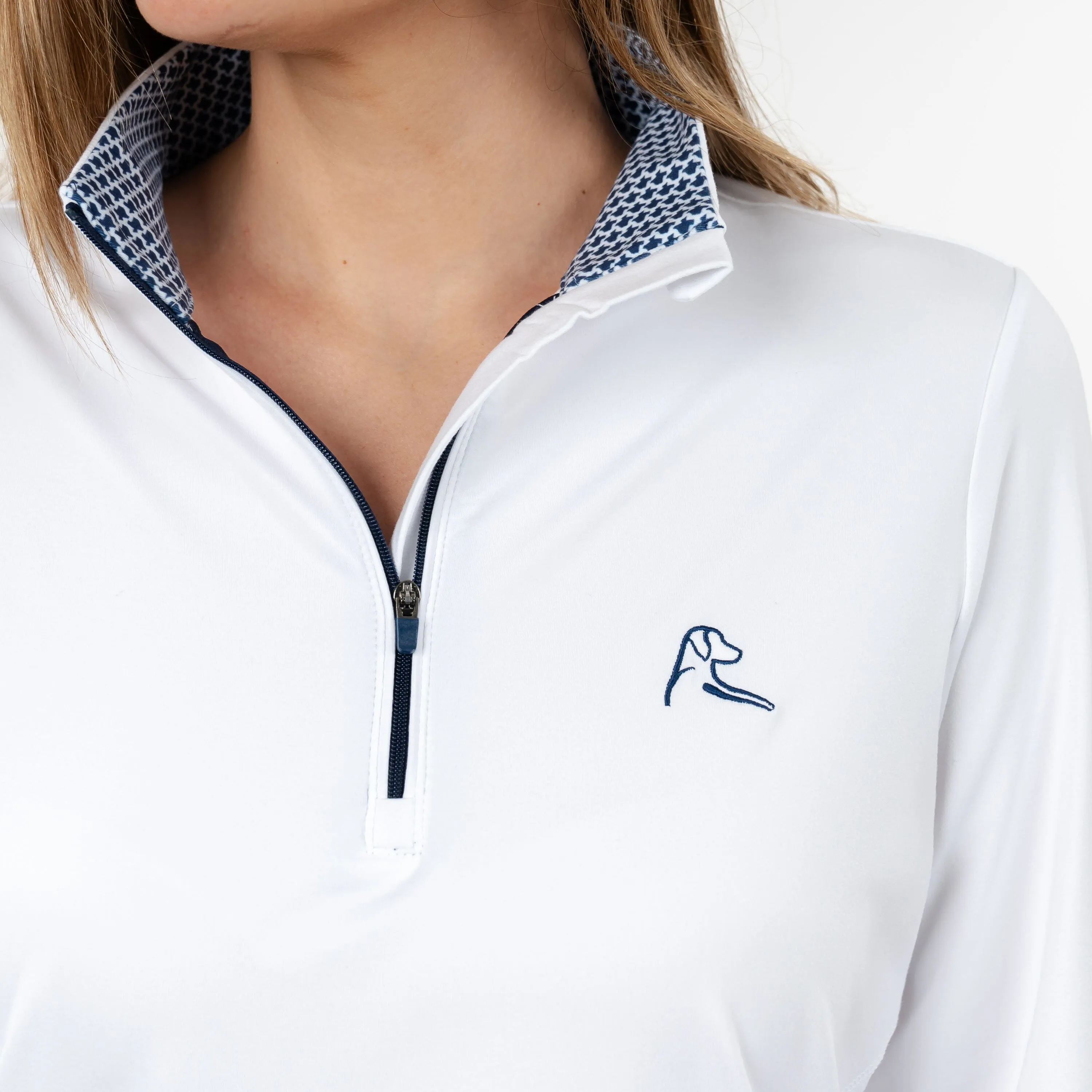 Solid Performance Q-Zip - Don't Mess | Solid - White - The Don't Mess (Admiral Navy)