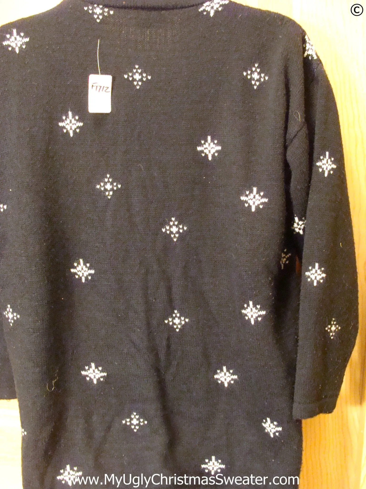 Tacky 2sided 80s Christmas Sweater with Huge Santa