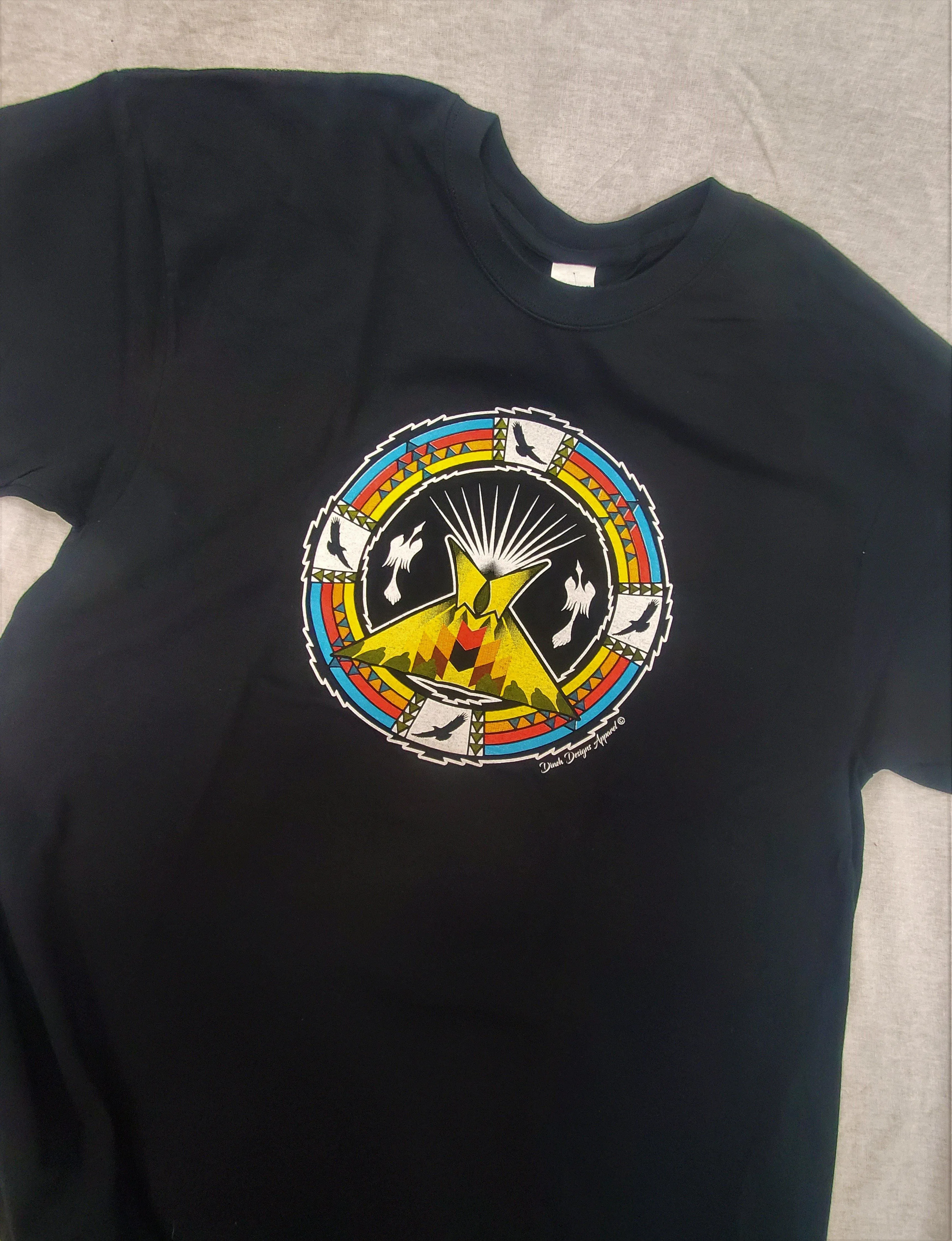 Tepee Rainbow Tee, Black