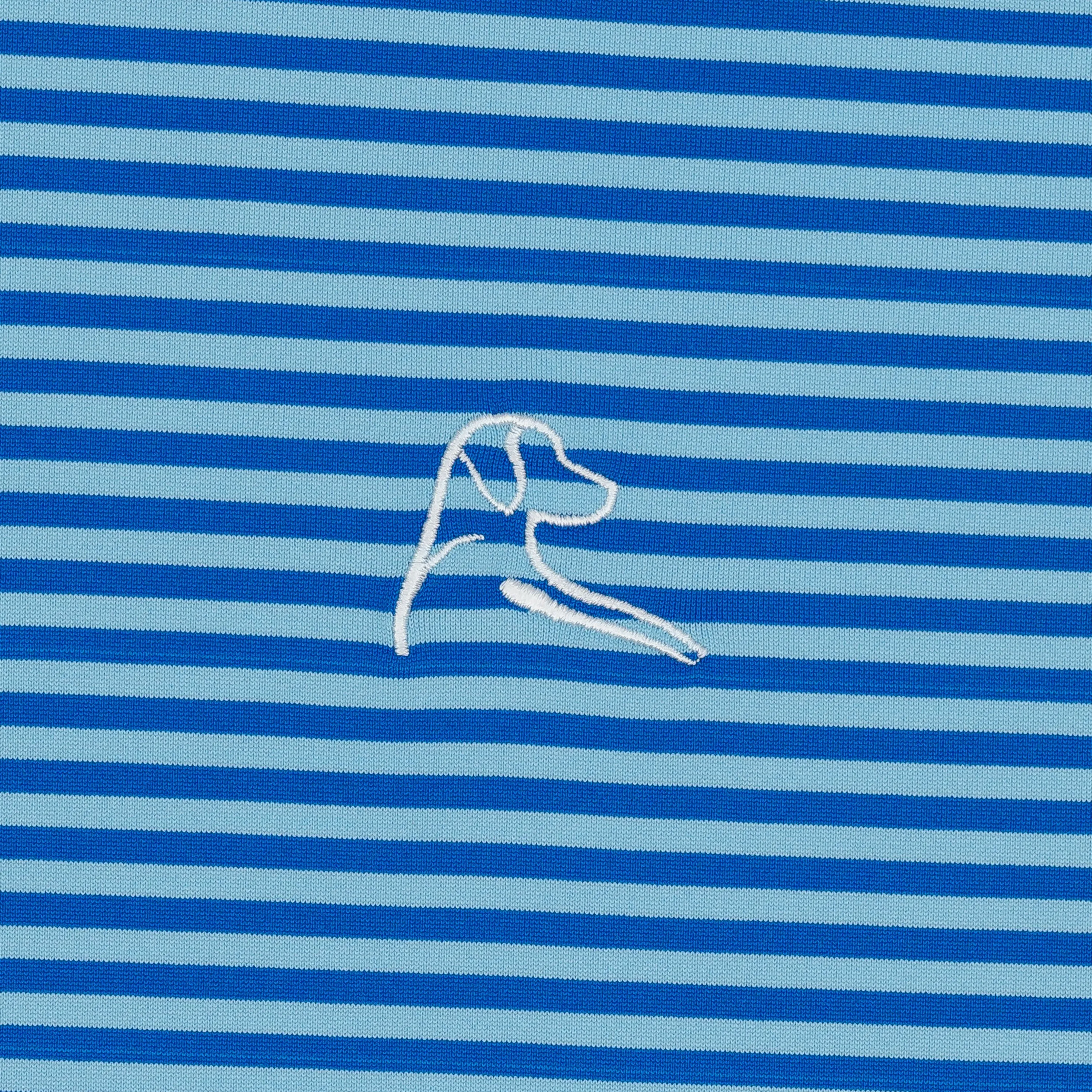 The Birdie Stripe | Performance Polo | The Birdie Stripe - Powder Blue/Azure Blue