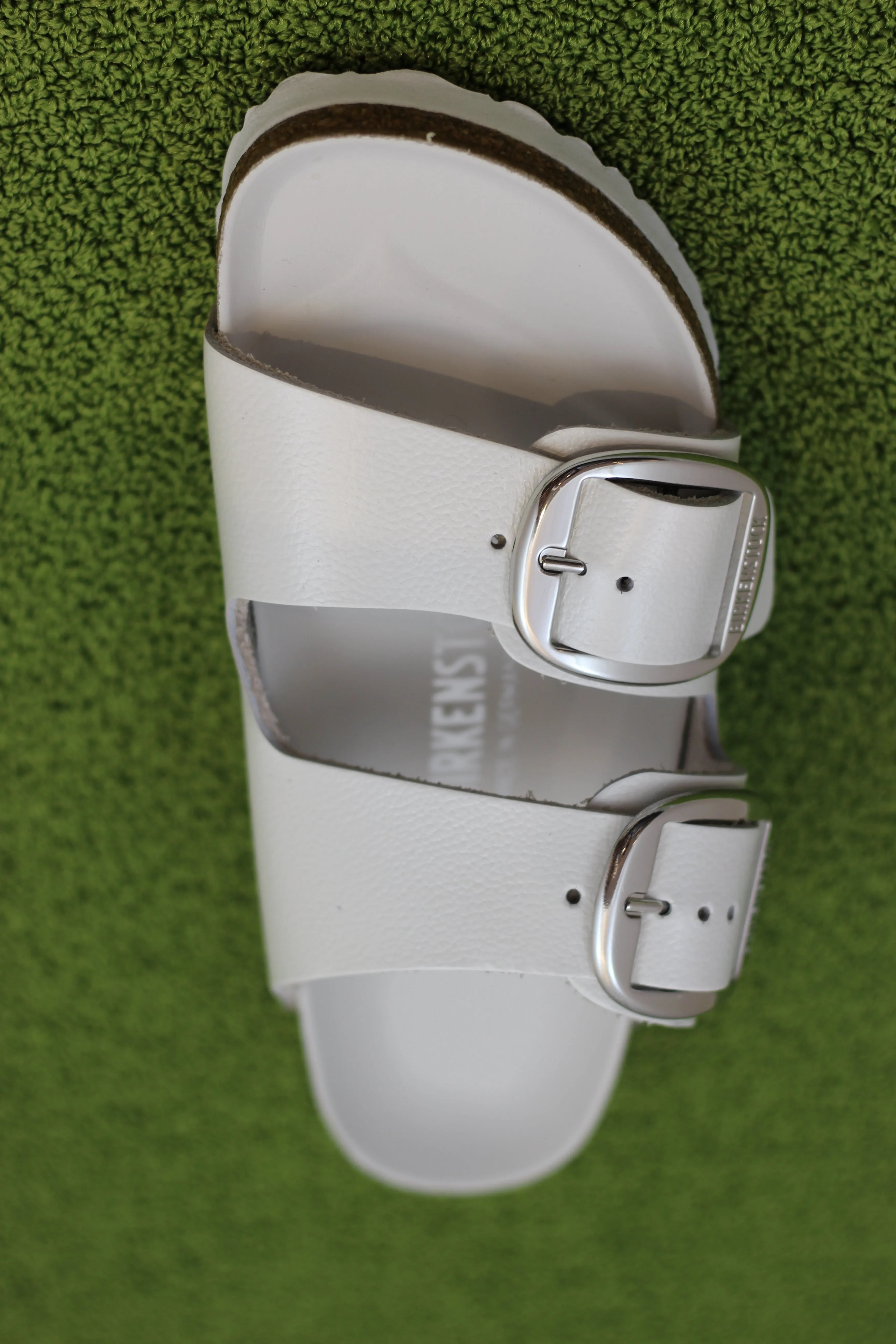 Women's Arizona Big Buckle Sandal - White Leather